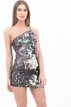 Asymmetric Multi-Colour Sequin Mini Dress - dev.katchme