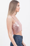 Baby Pink Chain Mail Crop Top - dev.katchme