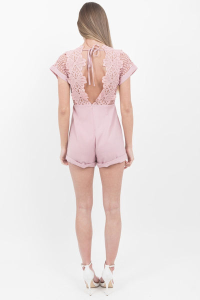 Baby Pink Crochet Playsuit - dev.katchme