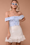 Baby Blue Bardot Top - dev.katchme