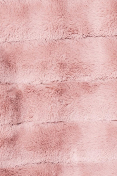 Baby Pink Cropped Faux Fur Jacket - dev.katchme